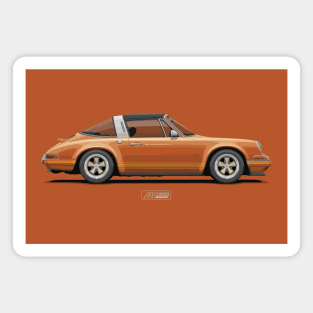 Singer 911 Targa Orange Magnet